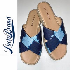 LUCKY BRAND dark denim Gayte espadrilles